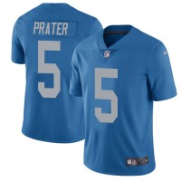 Nike Detroit Lions #5 Matt Prater Blue Throwback Youth Stitched NFL Vapor Untouchable Limited Jersey