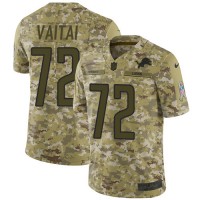 Nike Detroit Lions #72 Halapoulivaati Vaitai Camo Youth Stitched NFL Limited 2018 Salute To Service Jersey