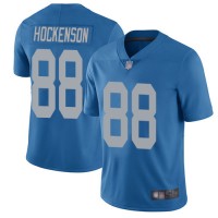 Nike Detroit Lions #88 T.J. Hockenson Blue Throwback Youth Stitched NFL Vapor Untouchable Limited Jersey