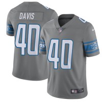 Nike Detroit Lions #40 Jarrad Davis Gray Youth Stitched NFL Limited Rush Jersey