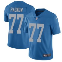 Nike Detroit Lions #77 Frank Ragnow Blue Throwback Youth Stitched NFL Vapor Untouchable Limited Jersey