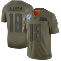 Nike Detroit Lions #18 Geronimo Allison Camo Youth Stitched NFL Limited 2019 Salute To Service Jersey