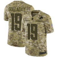 Nike Detroit Lions #19 Kenny Golladay Camo Youth Stitched NFL Limited 2018 Salute to Service Jersey