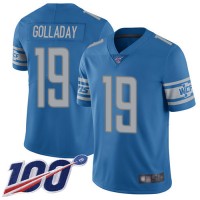 Nike Detroit Lions #19 Kenny Golladay Blue Team Color Youth Stitched NFL 100th Season Vapor Limited Jersey