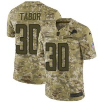 Nike Detroit Lions #30 Teez Tabor Camo Youth Stitched NFL Limited 2018 Salute to Service Jersey