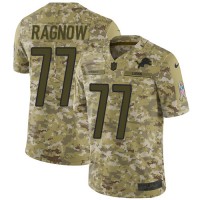 Nike Detroit Lions #77 Frank Ragnow Camo Youth Stitched NFL Limited 2018 Salute to Service Jersey