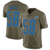 Detroit Detroit Lions #58 Penei Sewell Olive Youth Stitched NFL Limited 2017 Salute To Service Jersey