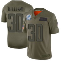 Nike Detroit Lions #30 Jamaal Williams Camo Youth Stitched NFL Limited 2019 Salute To Service Jersey