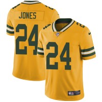 Nike Green Bay Packers #24 Josh Jones Yellow Youth Stitched NFL Limited Rush Jersey