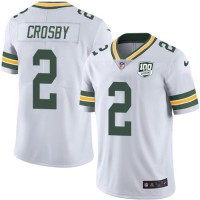 Nike Green Bay Packers #2 Mason Crosby White Youth 100th Season Stitched NFL Vapor Untouchable Limited Jersey