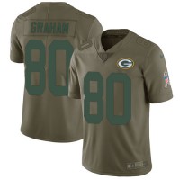 Nike Green Bay Packers #80 Jimmy Graham Olive Youth Stitched NFL Limited 2017 Salute to Service Jersey