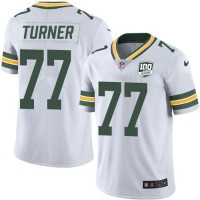Nike Green Bay Packers #77 Billy Turner White Youth 100th Season Stitched NFL Vapor Untouchable Limited Jersey