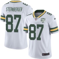 Nike Green Bay Packers #87 Jace Sternberger White Youth 100th Season Stitched NFL Vapor Untouchable Limited Jersey