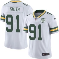 Nike Green Bay Packers #91 Preston Smith White Youth 100th Season Stitched NFL Vapor Untouchable Limited Jersey