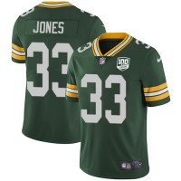 Nike Green Bay Packers #33 Aaron Jones Green Team Color Youth 100th Season Stitched NFL Vapor Untouchable Limited Jersey