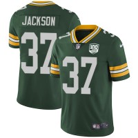 Nike Green Bay Packers #37 Josh Jackson Green Team Color Youth 100th Season Stitched NFL Vapor Untouchable Limited Jersey