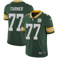 Nike Green Bay Packers #77 Billy Turner Green Team Color Youth 100th Season Stitched NFL Vapor Untouchable Limited Jersey