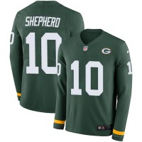 Nike Green Bay Packers #10 Darrius Shepherd Green Team Color Youth Stitched NFL Limited Therma Long Sleeve Jersey
