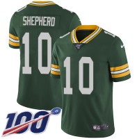 Nike Green Bay Packers #10 Darrius Shepherd Green Team Color Youth Stitched NFL 100th Season Vapor Untouchable Limited Jersey