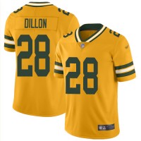 Nike Green Bay Packers #28 AJ Dillon Gold Youth Stitched NFL Limited Inverted Legend  Jersey