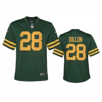 Green Bay Green Bay Packers #28 A.J. Dillon Youth Nike Alternate Game Player NFL Jersey - Green