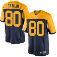 Nike Green Bay Packers #80 Jimmy Graham Navy Blue Alternate Youth Stitched NFL New Limited Jersey
