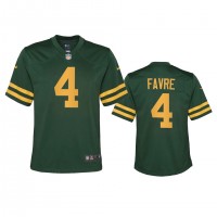 Green Bay Green Bay Packers #4 Brett Favre Youth Nike Alternate Game Player NFL Jersey - Green