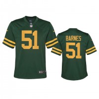 Green Bay Green Bay Packers #51 Krys Barnes Youth Nike Alternate Game Player NFL Jersey - Green