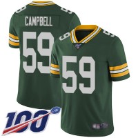 Nike Green Bay Packers #59 De'Vondre Campbell Green Team Color Youth Stitched NFL 100th Season Vapor Untouchable Limited Jersey