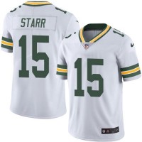 Nike Green Bay Packers #15 Bart Starr White Youth Stitched NFL Vapor Untouchable Limited Jersey