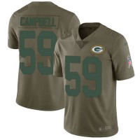 Nike Green Bay Packers #59 De'Vondre Campbell Olive Youth Stitched NFL Limited 2017 Salute To Service Jersey