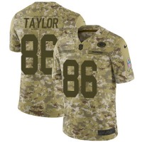 Nike Green Bay Packers #86 Malik Taylor Camo Youth Stitched NFL Limited 2018 Salute To Service Jersey