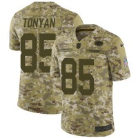 Nike Green Bay Packers #85 Robert Tonyan Camo Youth Stitched NFL Limited 2018 Salute To Service Jersey