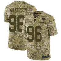Nike Green Bay Packers #96 Muhammad Wilkerson Camo Youth Stitched NFL Limited 2018 Salute to Service Jersey