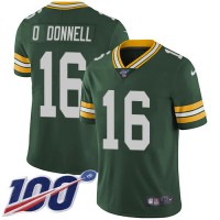 Nike Green Bay Packers #16 Pat O'Donnell Green Team Color Youth Stitched NFL 100th Season Vapor Untouchable Limited Jersey