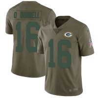 Nike Green Bay Packers #16 Pat O'Donnell Olive Youth Stitched NFL Limited 2017 Salute To Service Jersey