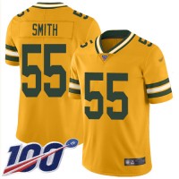 Nike Green Bay Packers #55 Za'Darius Smith Gold Youth Stitched NFL Limited Inverted Legend 100th Season Jersey