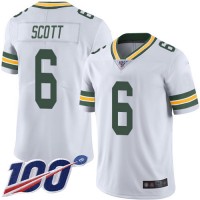 Nike Green Bay Packers #6 JK Scott White Youth Stitched NFL 100th Season Vapor Limited Jersey