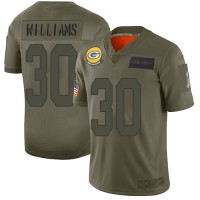 Nike Green Bay Packers #30 Jamaal Williams Camo Youth Stitched NFL Limited 2019 Salute to Service Jersey