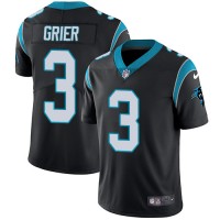 Nike Carolina Panthers #3 Will Grier Black Team Color Youth Stitched NFL Vapor Untouchable Limited Jersey