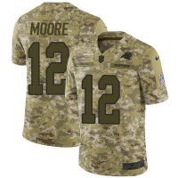 Nike Carolina Panthers #12 DJ Moore Camo Youth Stitched NFL Limited 2018 Salute to Service Jersey