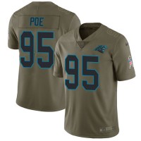 Nike Carolina Panthers #95 Dontari Poe Olive Youth Stitched NFL Limited 2017 Salute to Service Jersey