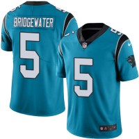Nike Carolina Panthers #5 Teddy Bridgewater Blue Youth Stitched NFL Limited Rush Jersey