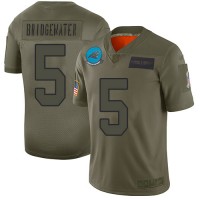 Nike Carolina Panthers #5 Teddy Bridgewater Camo Youth Stitched NFL Limited 2019 Salute to Service Jersey