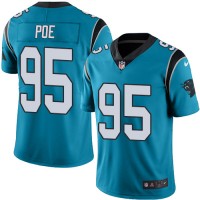 Nike Carolina Panthers #95 Dontari Poe Blue Youth Stitched NFL Limited Rush Jersey