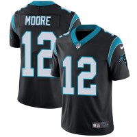 Nike Carolina Panthers #12 DJ Moore Black Team Color Youth Stitched NFL Vapor Untouchable Limited Jersey