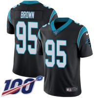 Nike Carolina Panthers #95 Derrick Brown Black Team Color Youth Stitched NFL 100th Season Vapor Untouchable Limited Jersey