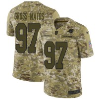 Nike Carolina Panthers #97 Yetur Gross-Matos Camo Youth Stitched NFL Limited 2018 Salute To Service Jersey