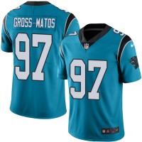 Nike Carolina Panthers #97 Yetur Gross-Matos Blue Youth Stitched NFL Limited Rush Jersey
