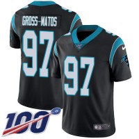 Nike Carolina Panthers #97 Yetur Gross-Matos Black Team Color Youth Stitched NFL 100th Season Vapor Untouchable Limited Jersey